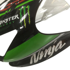 Kawasaki ZX-6R / 636 2005-2006 Black, Red, and Green Monster Edition tail section fairing detail view 1