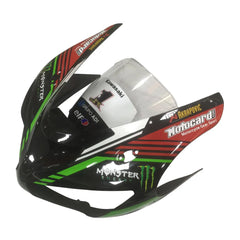 Kawasaki ZX-6R / 636 2005-2006 Black, Red, and Green Monster Edition tail section fairing detail view 2