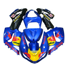 Kawasaki ZX-6R / 636 2005-2006 Black, Yellow, and Red Bull Edition tail section fairing rear view