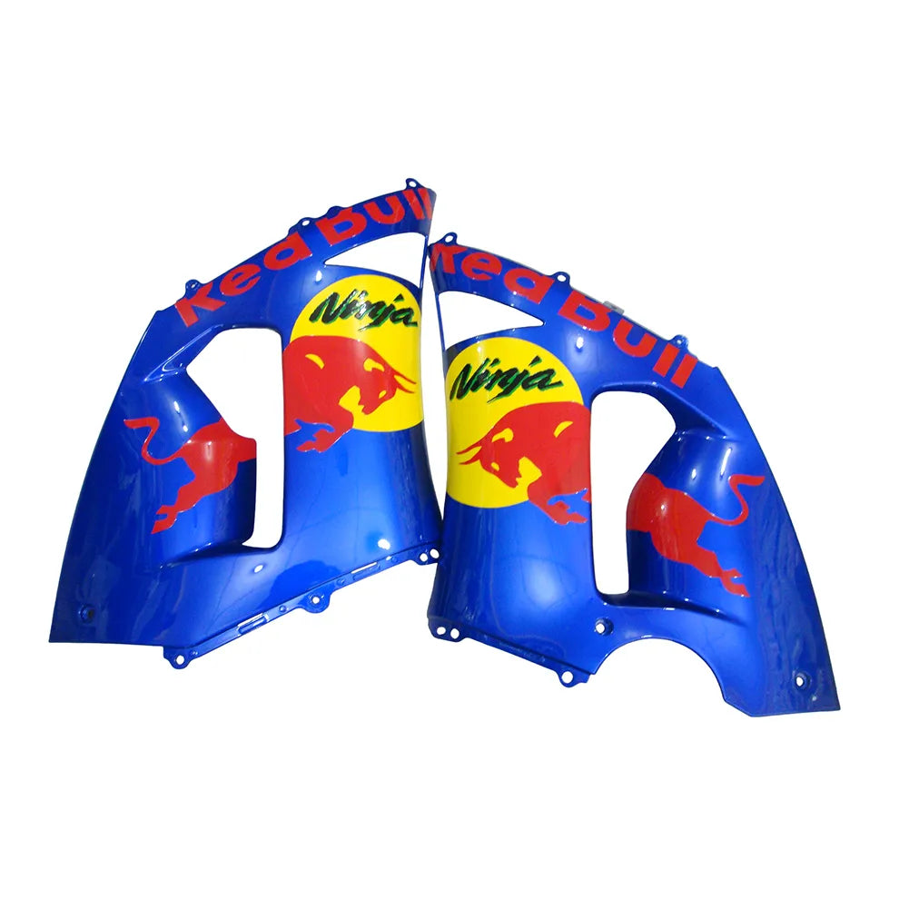 Kawasaki ZX-6R / 636 2005-2006 Black, Yellow, and Red Bull Edition tail section fairing detail view 4