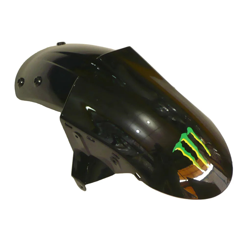 Kawasaki ZX-6R / 636 2005-2006 Black and Green Monster Edition tail section fairing detail view 13
