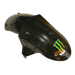 Kawasaki ZX-6R / 636 2005-2006 Black and Green Monster Edition tail section fairing detail view 13
