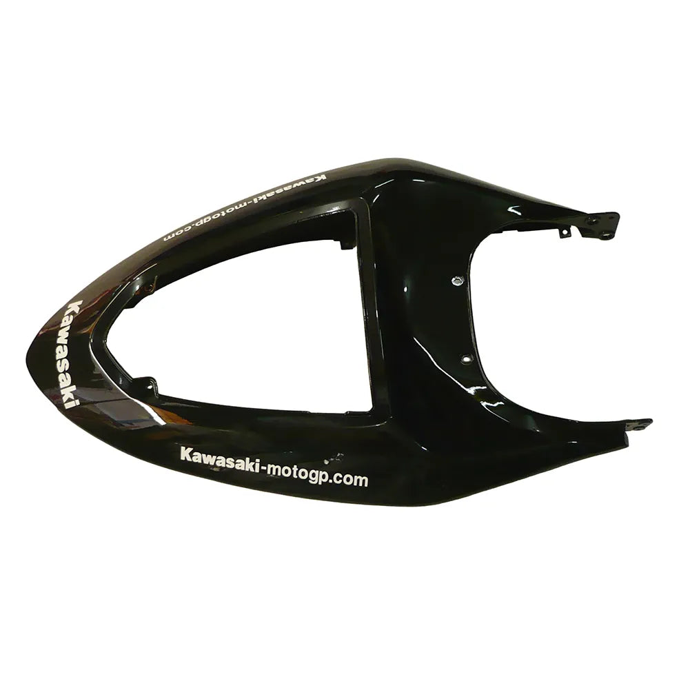 Kawasaki ZX-6R / 636 2005-2006 Black and Green Monster Edition tail section fairing detail view 17