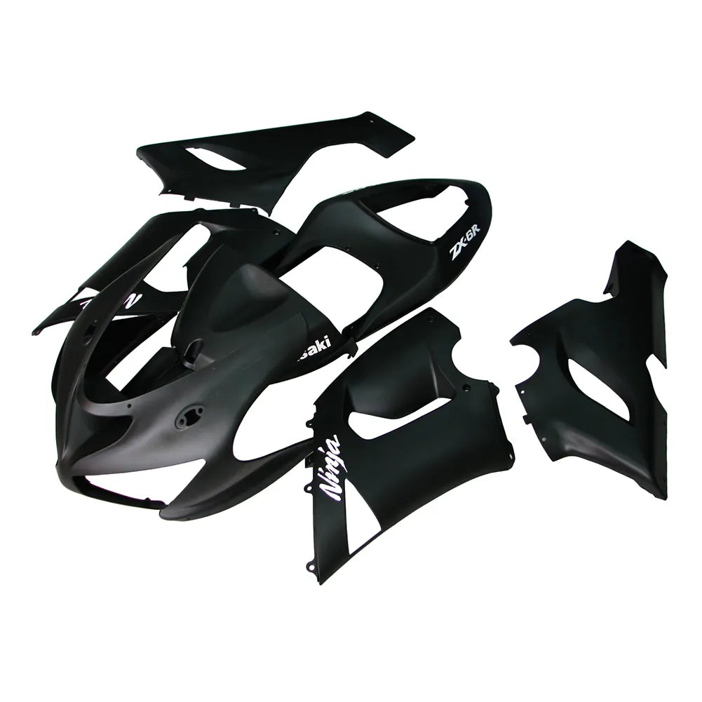 Kawasaki ZX-6R / 636 2005-2006 Matte Black fairing kit detail detail view 4