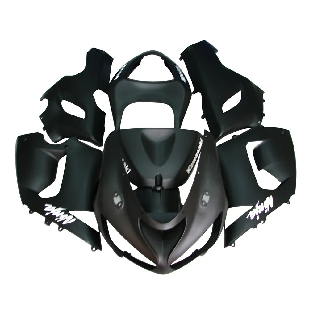 Kawasaki ZX-6R / 636 2005-2006 Matte Black fairing kit detail detail view 2
