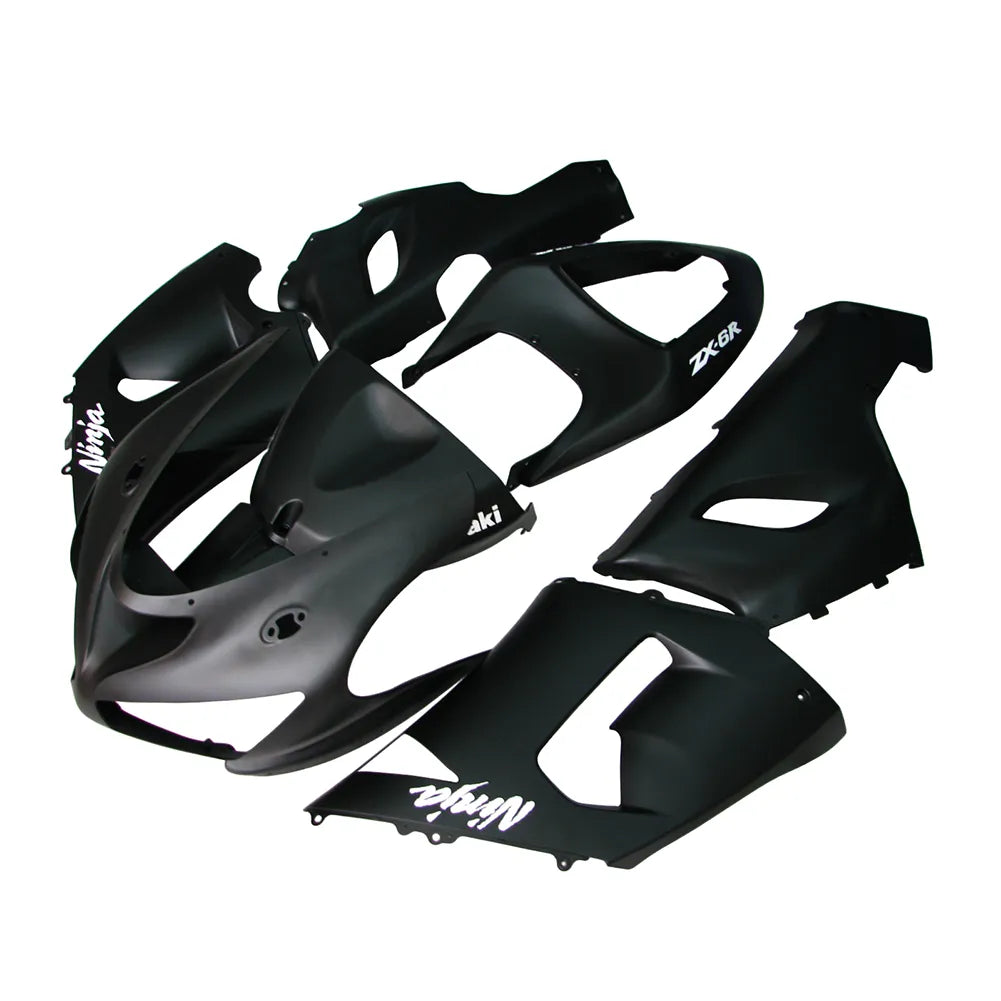 Kawasaki ZX-6R / 636 2005-2006 Matte Black fairing kit detail detail view 6