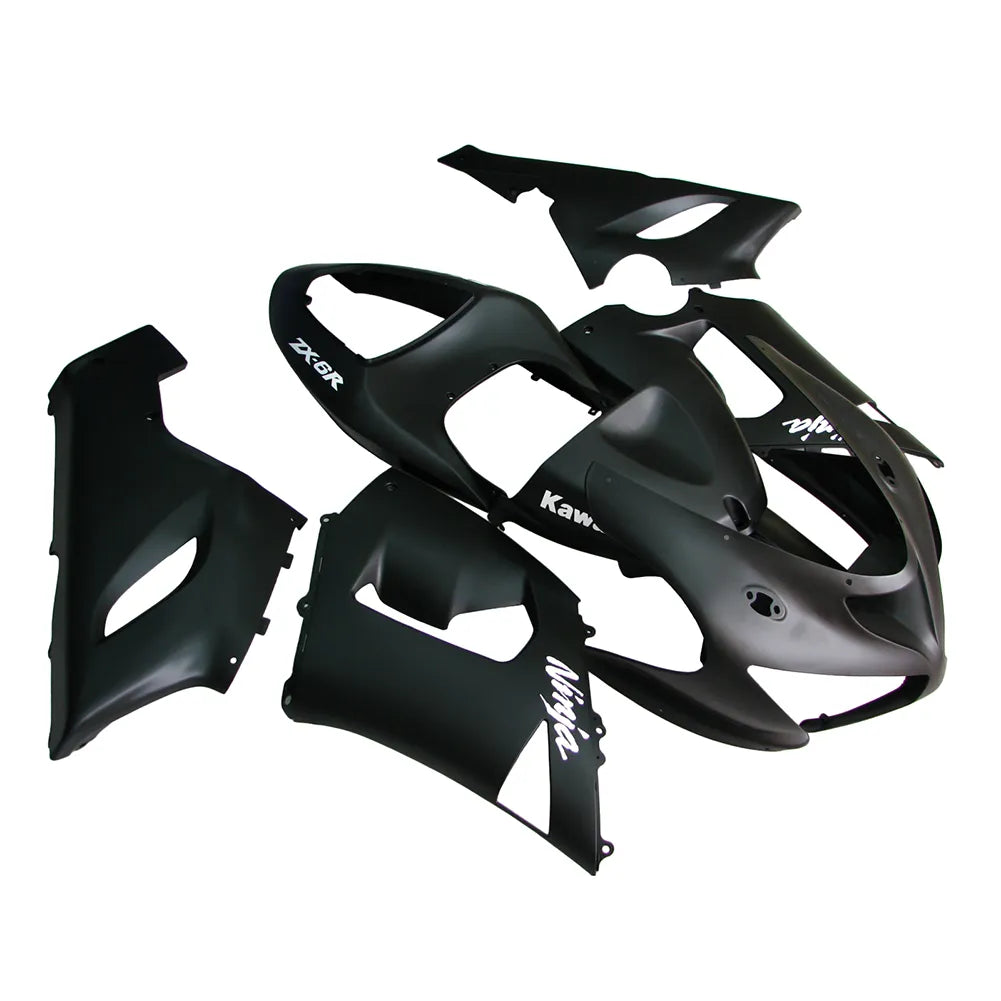 Kawasaki ZX-6R / 636 2005-2006 Matte Black fairing kit detail detail view 5