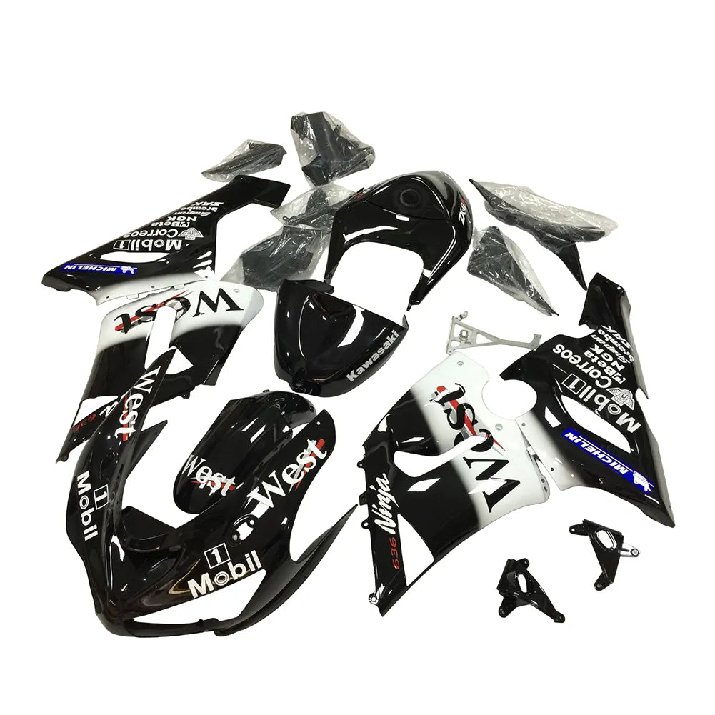 Kawasaki ZX-6R / 636 2005-2006 WEST Edition B fairing kit left side view
