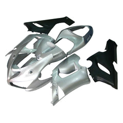 Kawasaki ZX-6R / 636 2005-2006 Matte Black and Silver full fairing kit set view