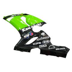 Kawasaki ZX-6R / 636 2005-2006 OEM Graphic Style Green and Black No 14 tail section fairing detail view 1