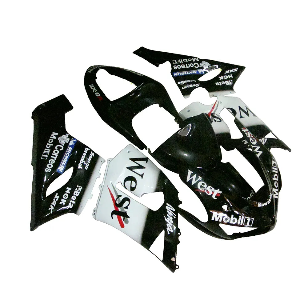 Kawasaki ZX-6R / 636 2005-2006 WEST Edition C fairing kit left side view