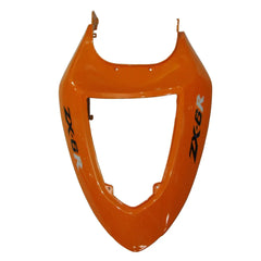 Kawasaki ZX-6R / 636 2005-2006 Orange and Black tail section fairing detail view 2