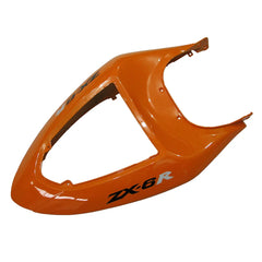 Kawasaki ZX-6R / 636 2005-2006 Orange and Black tail section fairing detail view 3