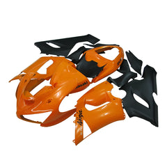 Kawasaki ZX-6R / 636 2005-2006 Orange and Black full fairing kit set view