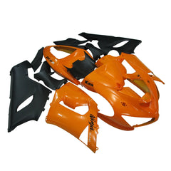 Kawasaki ZX-6R / 636 2005-2006 Orange and Black fairing kit left side view