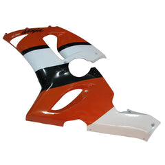 Kawasaki ZX-6R / 636 2005-2006 Orange, Black, and White tail section fairing rear view