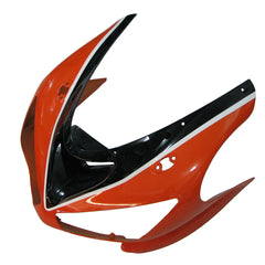 Kawasaki ZX-6R / 636 2005-2006 Orange, Black, and White tail section fairing detail view 2