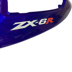 Kawasaki ZX-6R / 636 2005-2006 Black and Blue B tail section fairing rear view