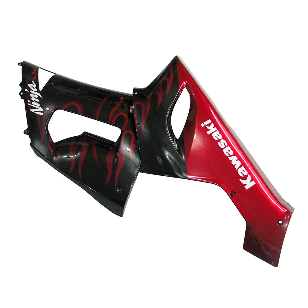 Kawasaki ZX-6R / 636 2005-2006 Red Flame tail section fairing detail view 3