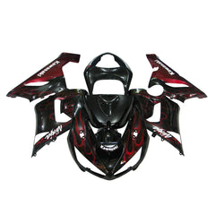 Kawasaki ZX-6R / 636 2005-2006 Red Flame fairing kit front view