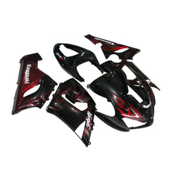 Kawasaki ZX-6R / 636 2005-2006 Red Flame fairing kit left side view