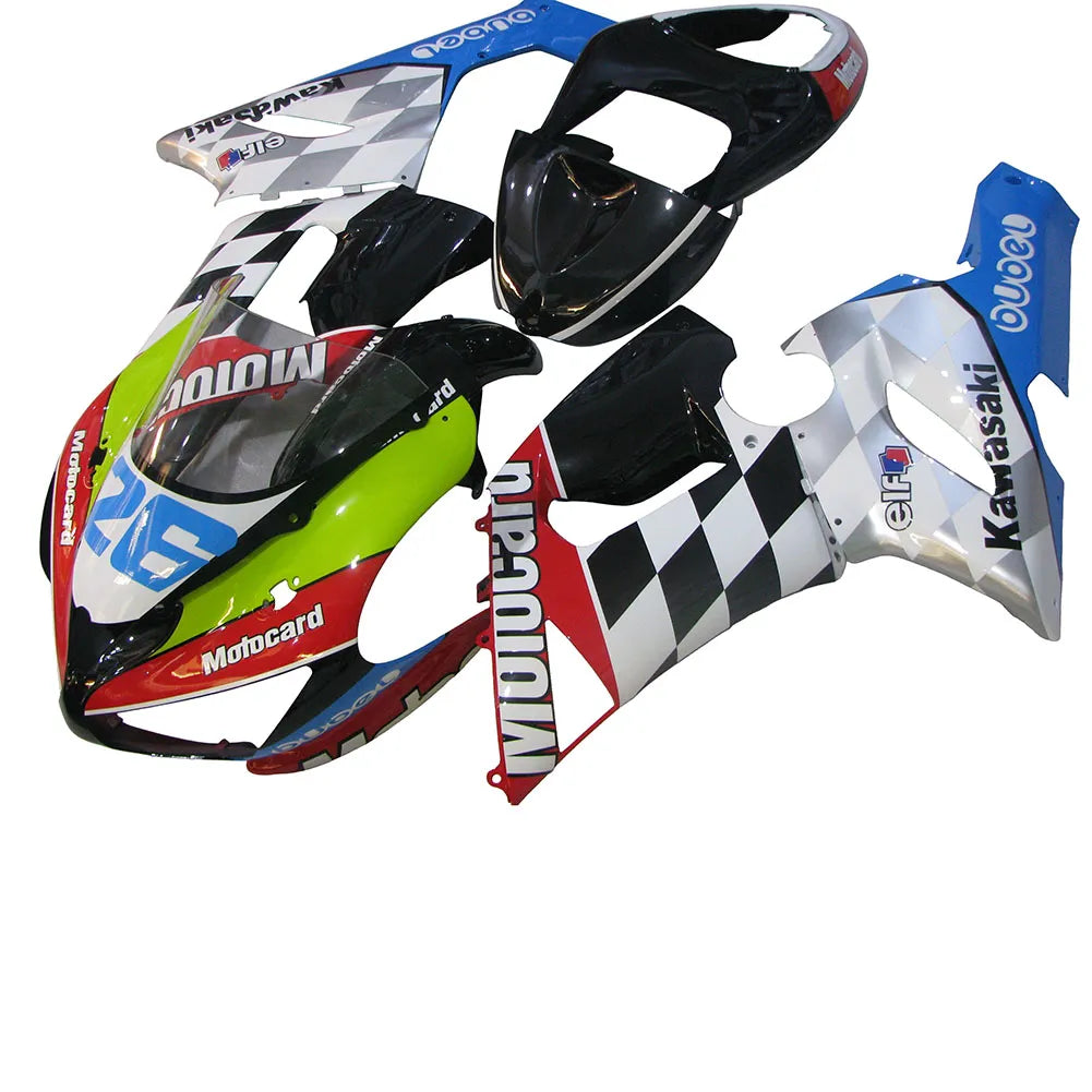 Kawasaki ZX-6R / 636 2005-2006 Style A full fairing kit set view