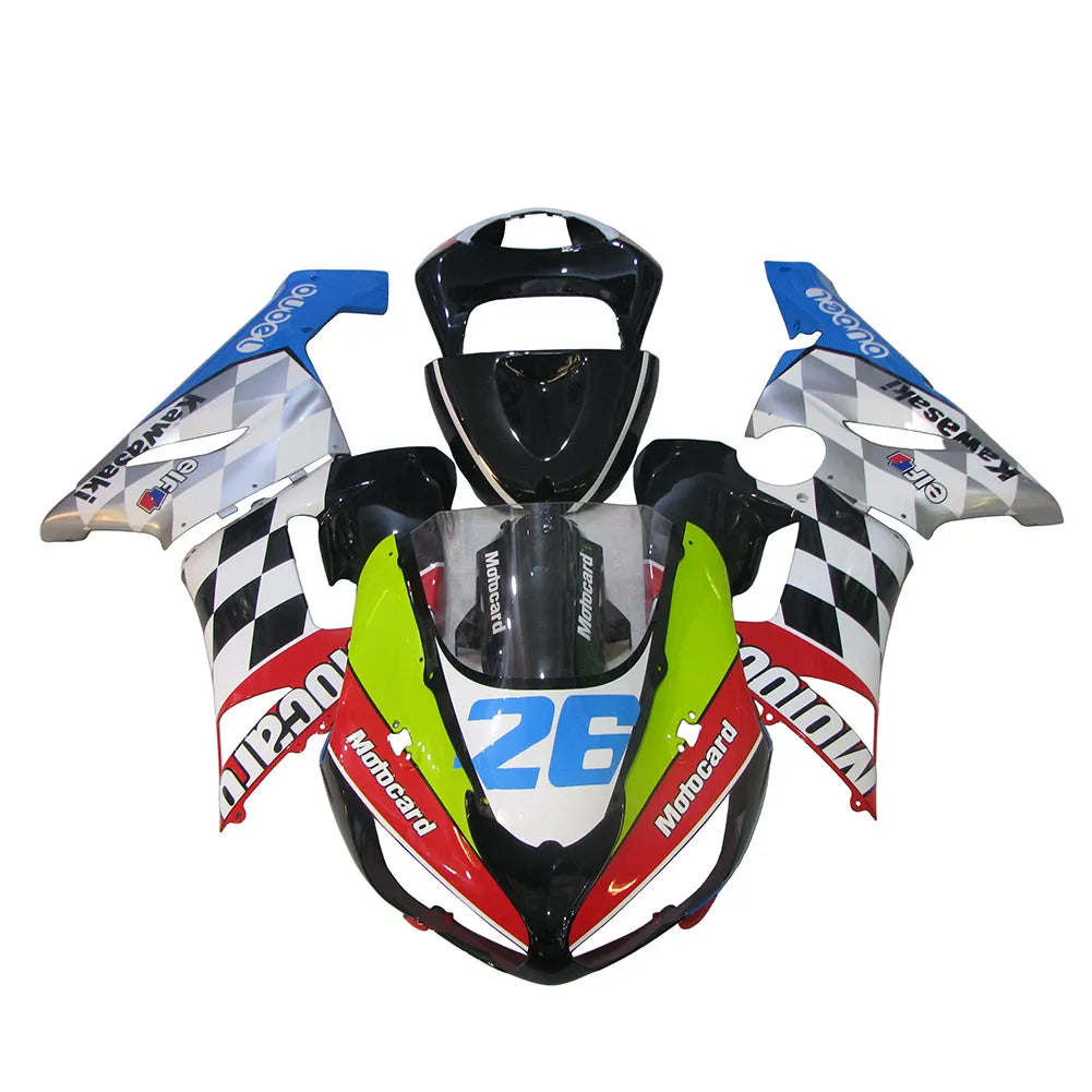 Kawasaki ZX-6R / 636 2005-2006 Style A fairing kit front view