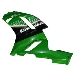 Kawasaki ZX-6R / 636 2007-2008 Green, Black, and White Raindrop Edition tail section fairing rear view