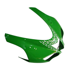 Kawasaki ZX-6R / 636 2007-2008 Green, Black, and White Raindrop Edition tail section fairing detail view 3