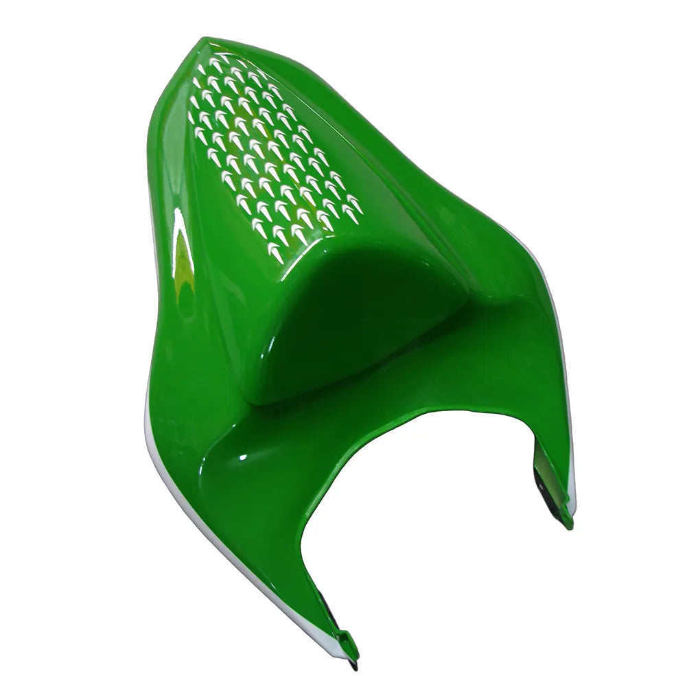 Kawasaki ZX-6R / 636 2007-2008 Green, Black, and White Raindrop Edition tail section fairing detail view 5