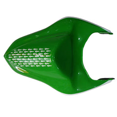 Kawasaki ZX-6R / 636 2007-2008 Green, Black, and White Raindrop Edition tail section fairing detail view 6