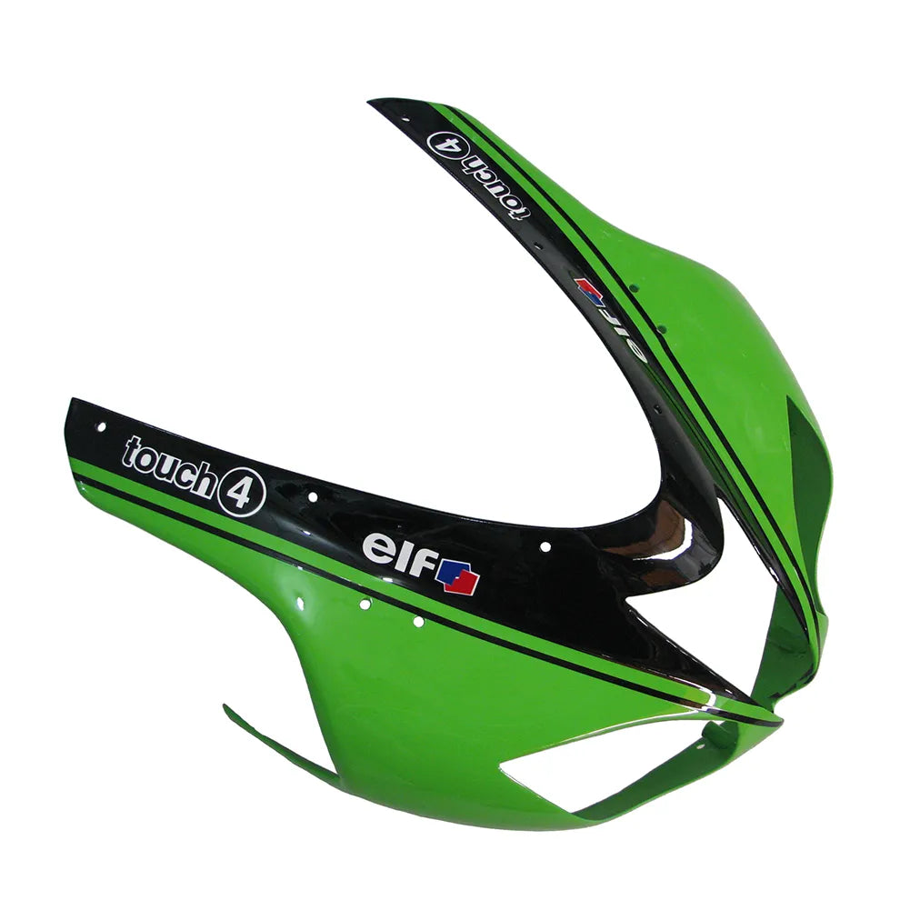 Kawasaki ZX-6R / 636 2007-2008 Green, Black, and Green Monster Edition A tail section fairing detail view 2
