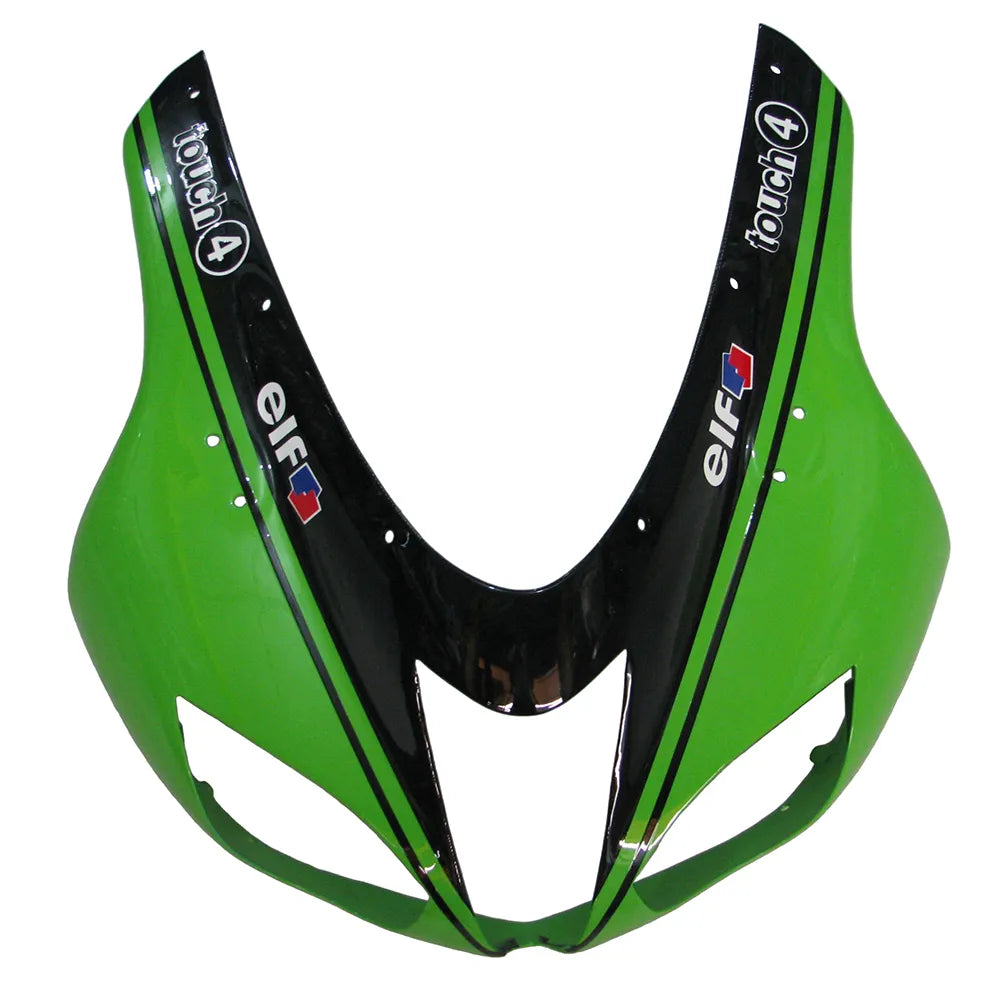 Kawasaki ZX-6R / 636 2007-2008 Green, Black, and Green Monster Edition A tail section fairing detail view 1