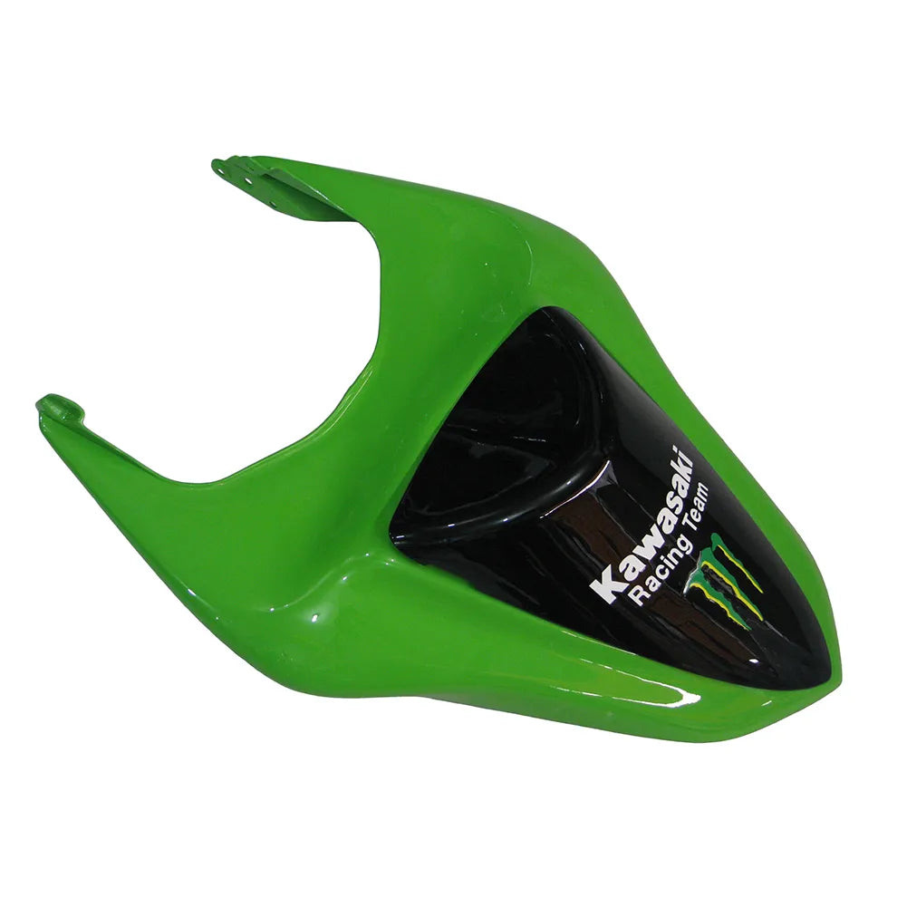 Kawasaki ZX-6R / 636 2007-2008 Green, Black, and Green Monster Edition A tail section fairing detail view 5