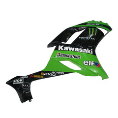 Kawasaki ZX-6R / 636 2007-2008 Green, Black, and Green Monster Edition A tail section fairing side view