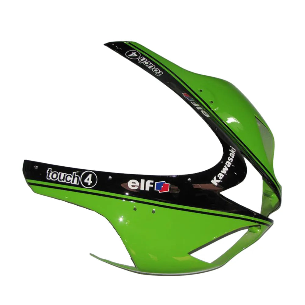 Kawasaki ZX-6R / 636 2007-2008 Green, Black, and Green Monster Edition B tail section fairing detail view 1