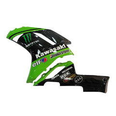 Kawasaki ZX-6R / 636 2007-2008 Green, Black, and Green Monster Edition B tail section fairing rear view