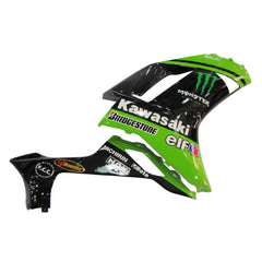 Kawasaki ZX-6R / 636 2007-2008 Green, Black, and Green Monster Edition B tail section fairing side view