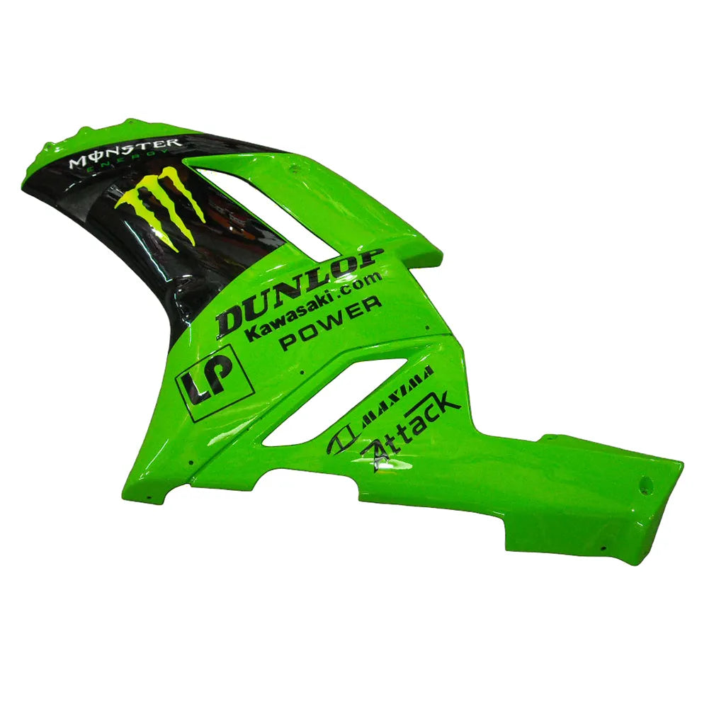 Kawasaki ZX-6R / 636 2007-2008 Green, Black, and Green Monster Edition C tail section fairing rear view