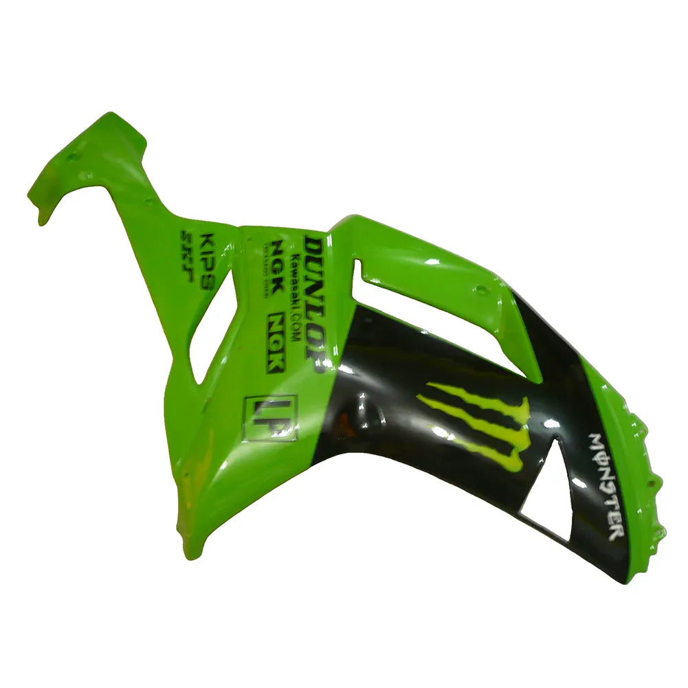Kawasaki ZX-6R / 636 2007-2008 Green, Black, and Green Monster Edition D tail section fairing detail view 3