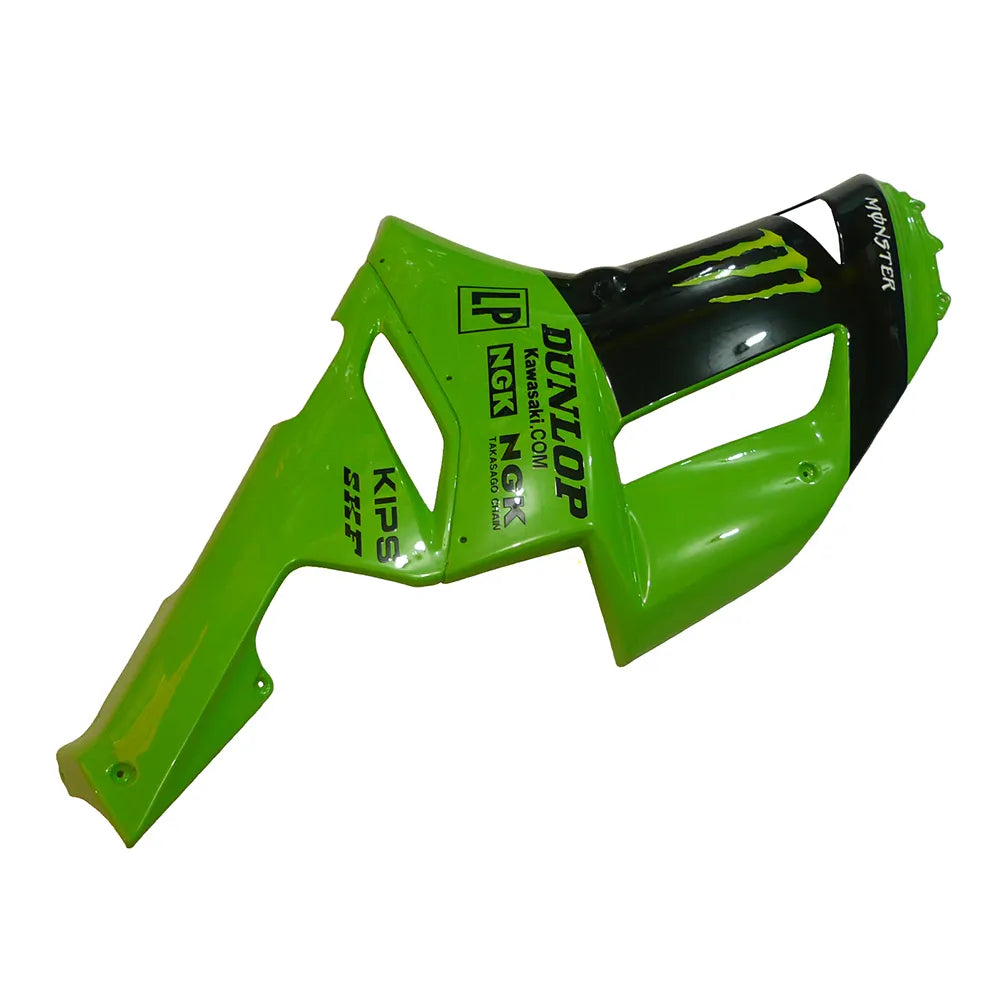 Kawasaki ZX-6R / 636 2007-2008 Green, Black, and Green Monster Edition D tail section fairing detail view 4
