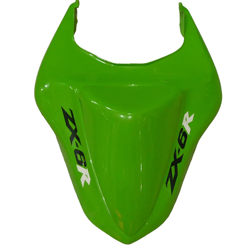 Kawasaki ZX-6R / 636 2007-2008 Green, Black, and Green Monster Edition D tail section fairing detail view 9