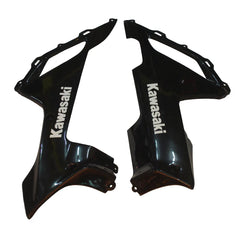 Kawasaki ZX-6R / 636 2007-2008 Black and White tail section fairing detail view 6