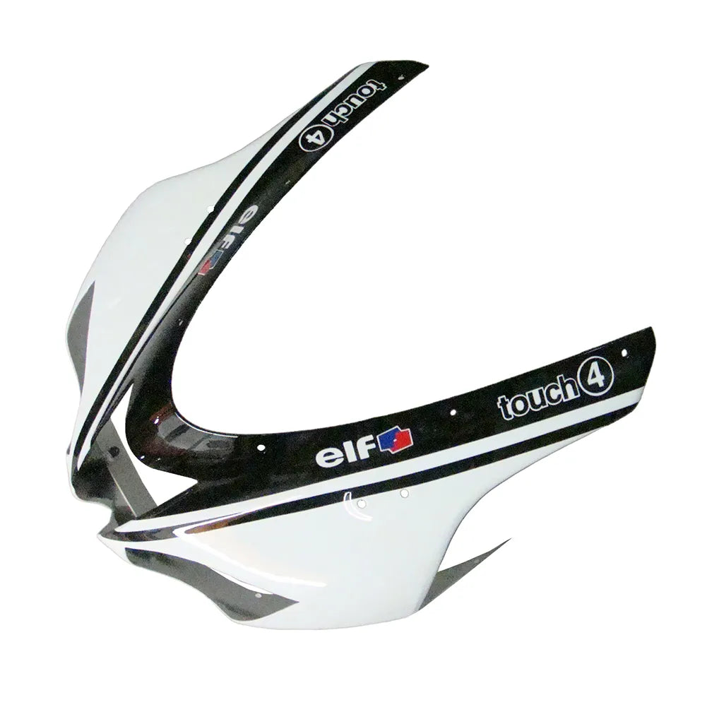 Kawasaki ZX-6R / 636 2007-2008 Black, White, and Green Monster Edition tail section fairing detail view 2