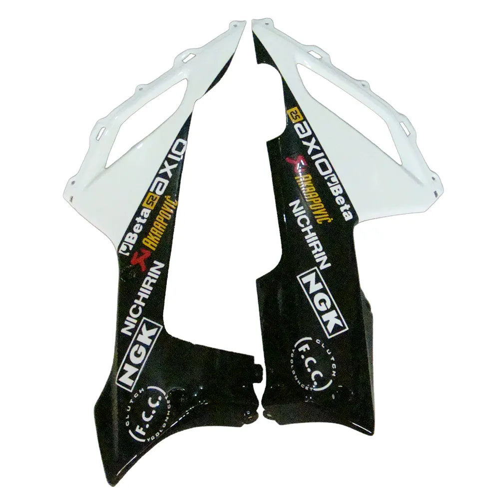 Kawasaki ZX-6R / 636 2007-2008 Black, White, and Green Monster Edition tail section fairing side view