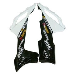 Kawasaki ZX-6R / 636 2007-2008 Black, White, and Green Monster Edition tail section fairing side view