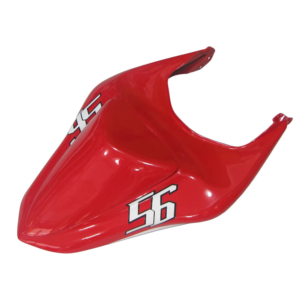 Kawasaki ZX-6R / 636 2007-2008 Black, Red, and White Raindrop Edition tail section fairing detail view 5