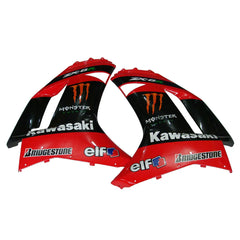 Kawasaki ZX-6R / 636 2007-2008 Black, Red, and Orange Monster Edition tail section fairing detail view 5