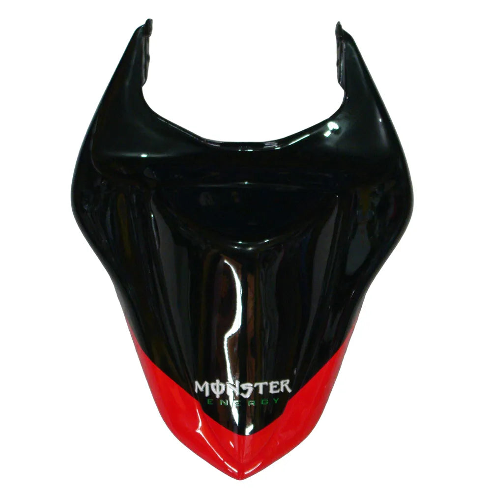 Kawasaki ZX-6R / 636 2007-2008 Black, Red, and Orange Monster Edition tail section fairing detail view 6