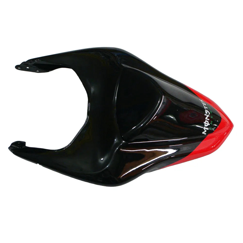 Kawasaki ZX-6R / 636 2007-2008 Black, Red, and Orange Monster Edition tail section fairing detail view 7